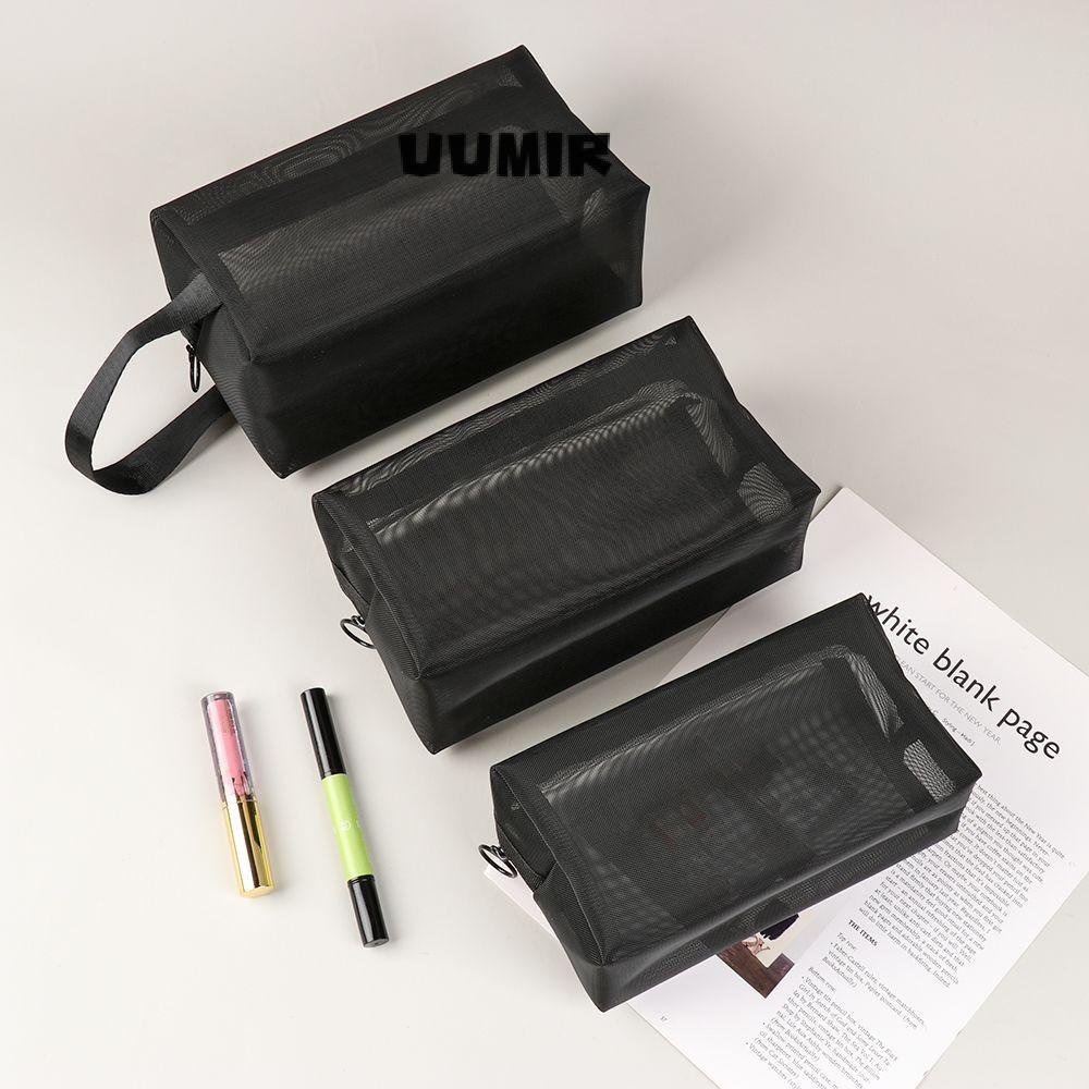 UUMIR  กระเป๋าเครื่องสําอาง กระเป๋าตาข่าย มีซิป