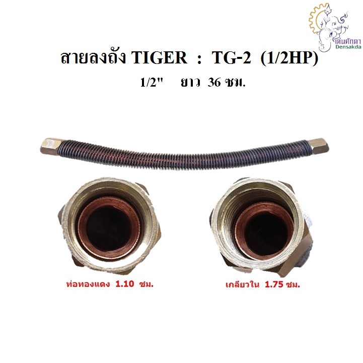 [ราคาถูก]🔩 ท่อลงถัง สายระบายลงถัง อะไหล่ปั๊มลม TIGER รุ่น TG-2 (1/2HP)