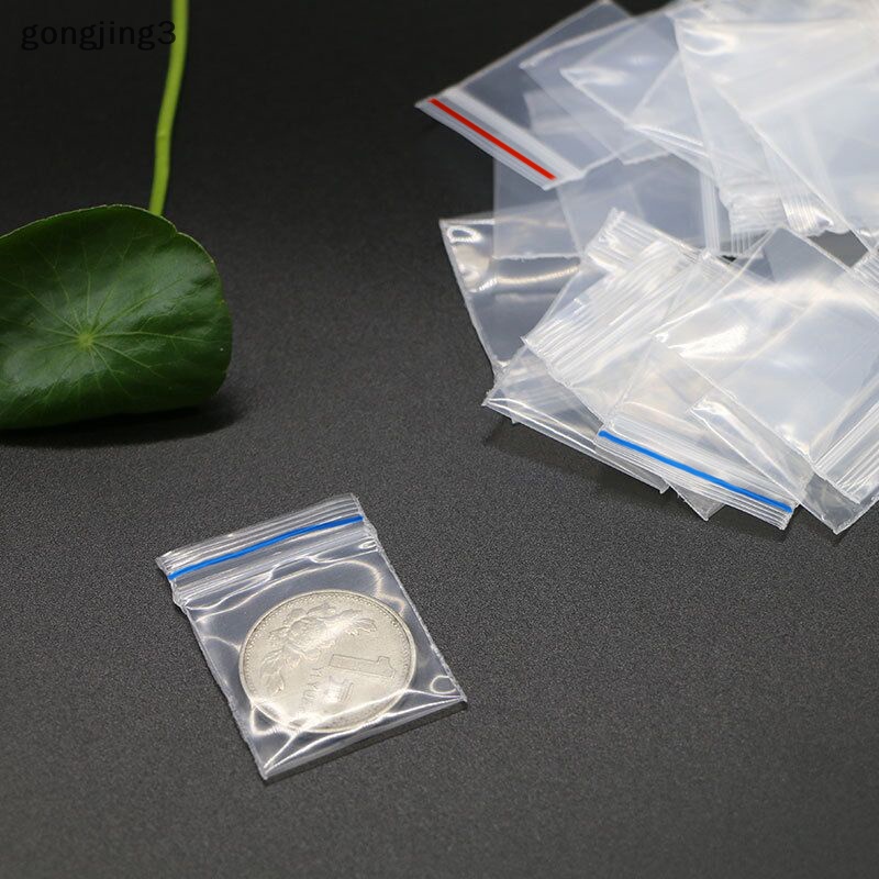 Gongjing3 100 ชิ้น/ถุง PE ถุงบรรจุภัณฑ์พลาสติกกระเป๋าบรรจุภัณฑ์ Pill Bag Thicken บรรจุภัณฑ์ซีลกระเป๋าเครื่องประดับ 2x3 ซม.2.5x3 ซม.3.5x5 ซม.th