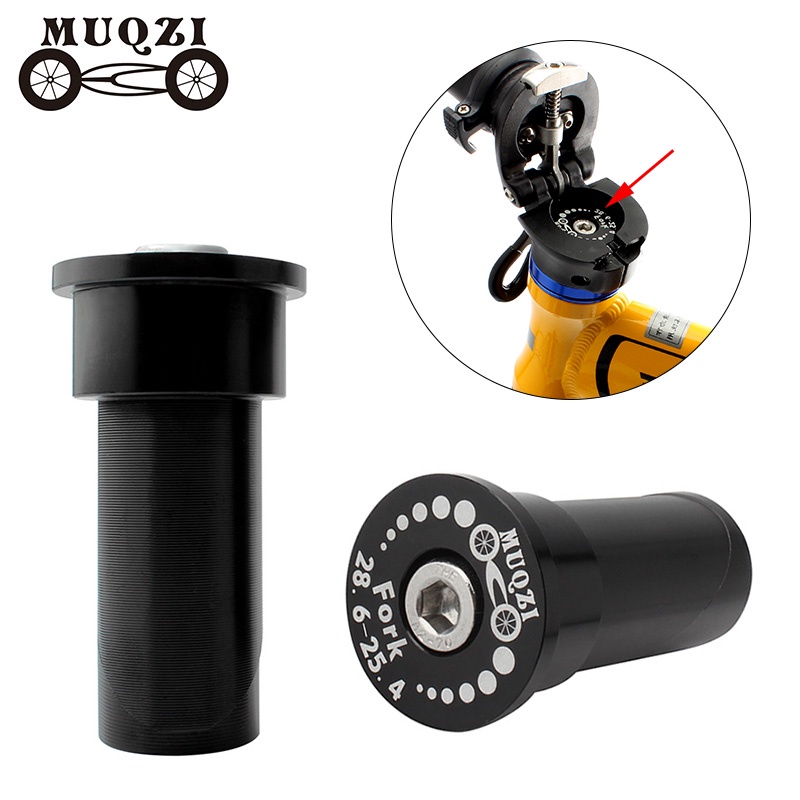 Muqzi อะแดปเตอร์แปลงตะเกียบหน้าจักรยาน อะลูมิเนียมอัลลอย 22.2 25.4 เป็น 28.6 มม. สําหรับรถจักรยานแบบพับ
