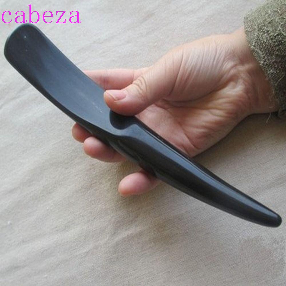 Cabeza แผ่นกัวซา เขาควาย ขนาดใหญ่ สีดํา สําหรับนวดผ่อนคลาย ทําสปา ร้านเสริมสวย