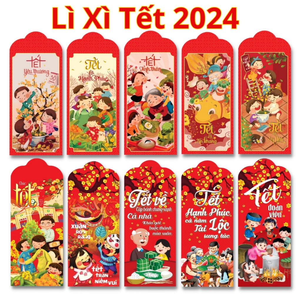 ชุดของขวัญ TRI Gratitude 10 ชิ้น น่ารักสุดๆ 2024 Tet Lucky Money - Ohayo Shop Japan