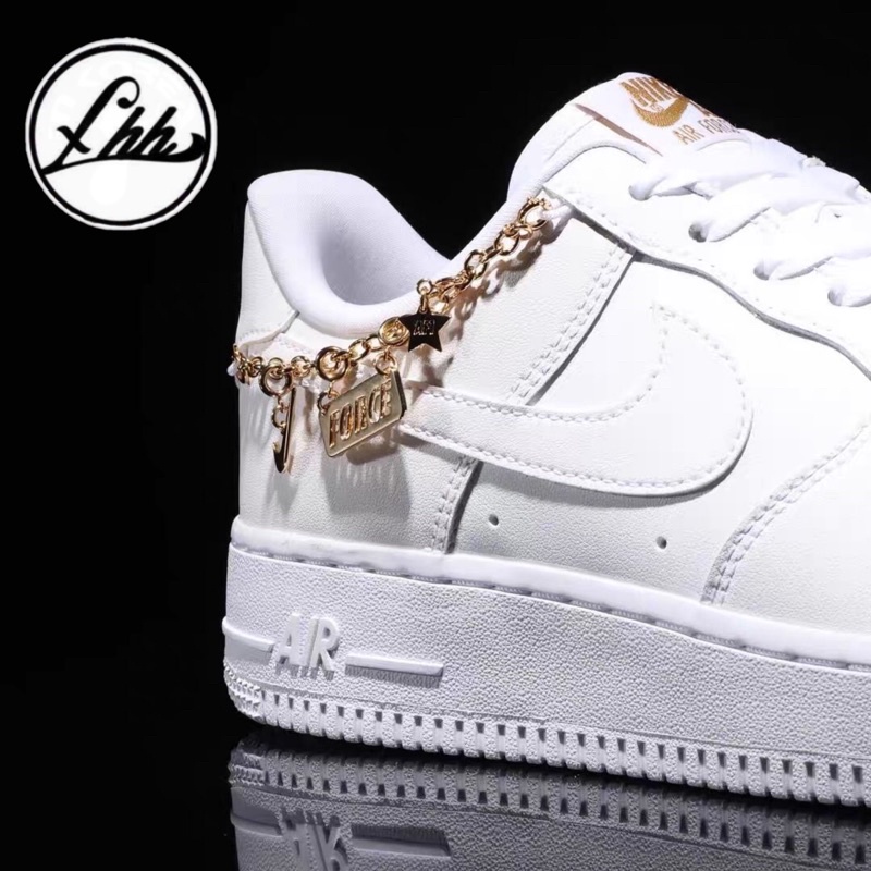 Nike Air Force 1 Lucky Charms Gold Accessories Necklace Skateboard Shoes Leisure AF1 Sports Trainin