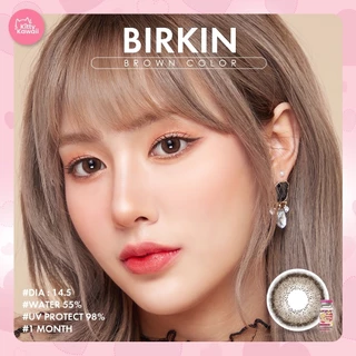 คอนแทคเลนส์(กลาง) Birkin Brown ขนาดกลาง (Kitty Kawaii) ⭐️ลายฮิต ขายดีมาก กรองแสงกันยูวี