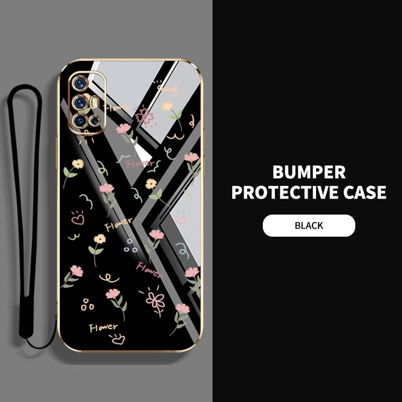 เคส Vivo V17 V19 Neo เต็มจอ ดอกไม้ขนาดเล็ก กันกระแทก ซิลิโคน เคสโทรศัพท์ ฝาครอบป้องกัน