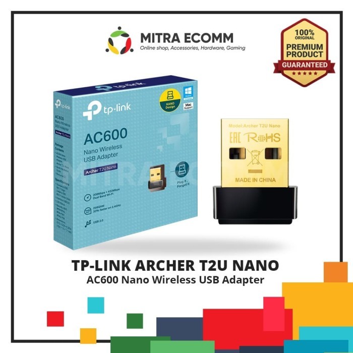 TP-LINK Archer T2U Nano AC600 Nano อะแดปเตอร์ USB ไร้สาย