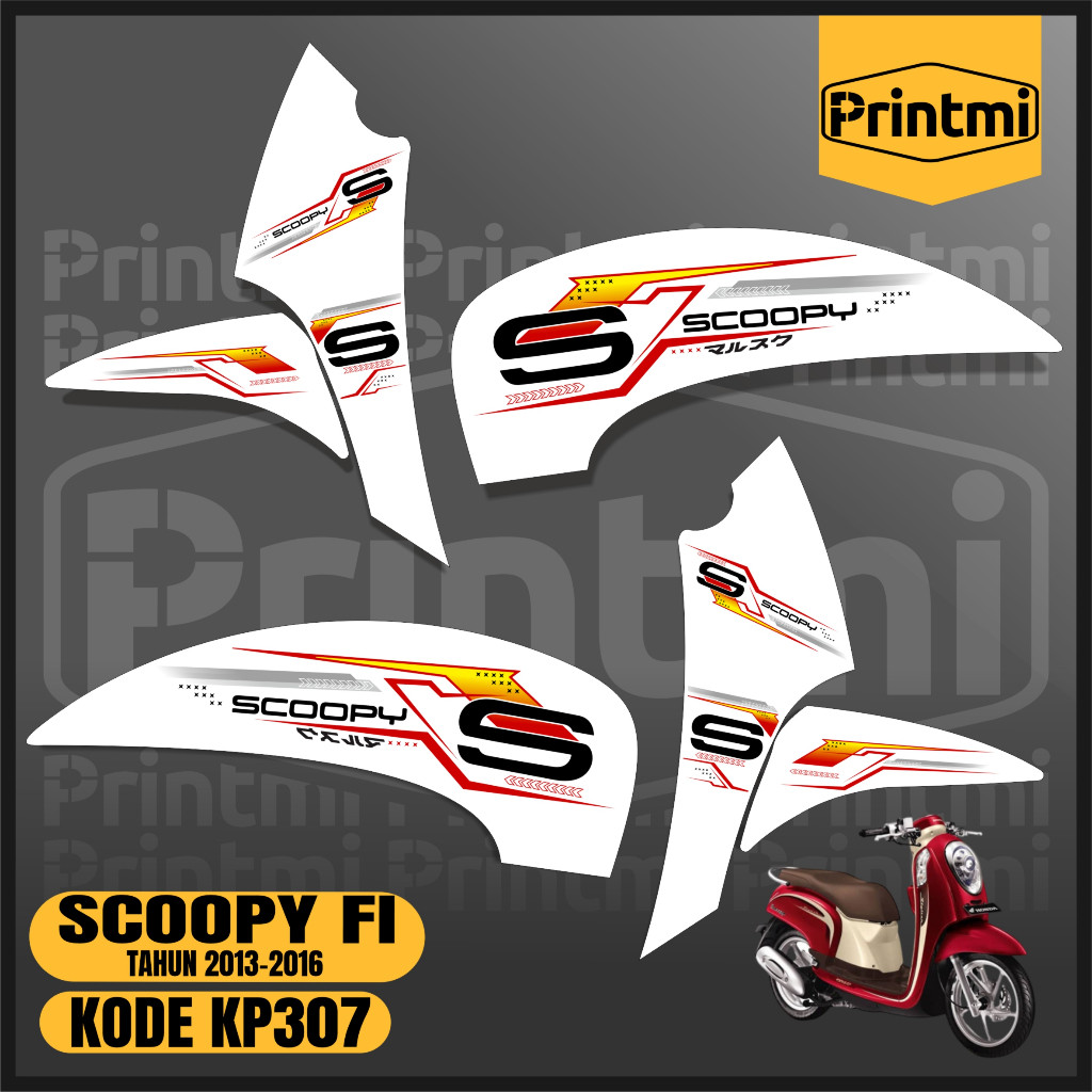Scoopy PGM FI 2013 2014 2015 2016 รถจักรยานยนต์ Striping สติกเกอร์ Simple Racing List Variation KP30
