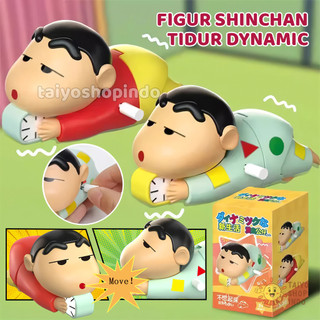 TAIYO Figur Shinchan Tidur Dynamic Gerak Life Crayon Sinchan Bergerak Goyang Maju Jalan Mainan Anak