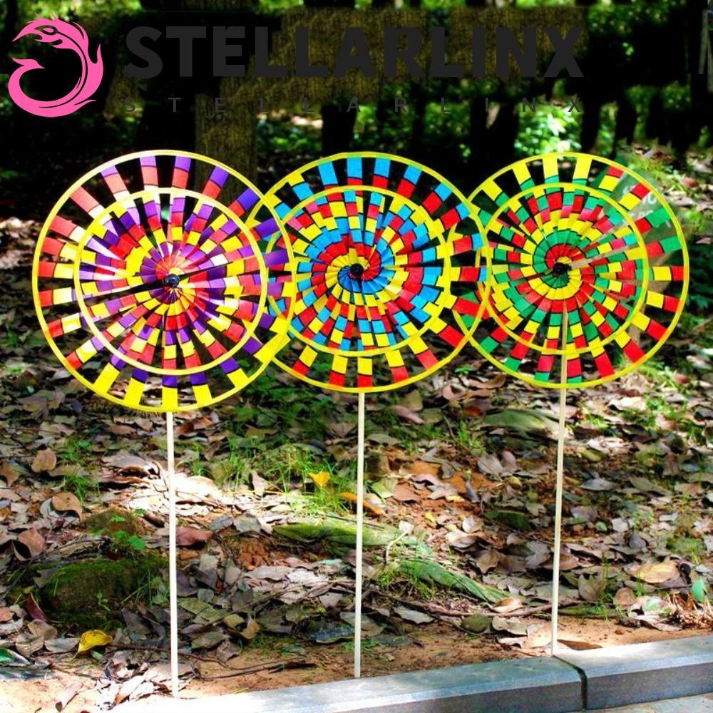 Stellarlinx Wind Spinner สนใจตกแต่งสวนแบบดั้งเดิมเด็กของขวัญของเล่นเด็กกังหันลมชั้นเดียว