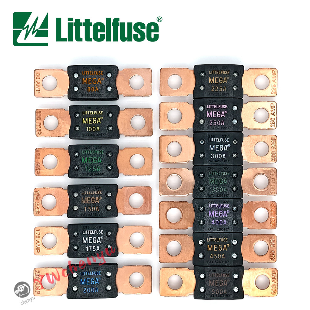 Littelfuse 298 MEGA ประกันภัย 80A100A125A150A175A 250A 300A 350A 450A 500A เดิม 02981001ZXT