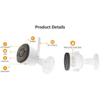 IMOU BULLET 2E 5MP (3.6MM) กล้องวงจรปิดภายนอก มีการตรวจจับมนุษย์