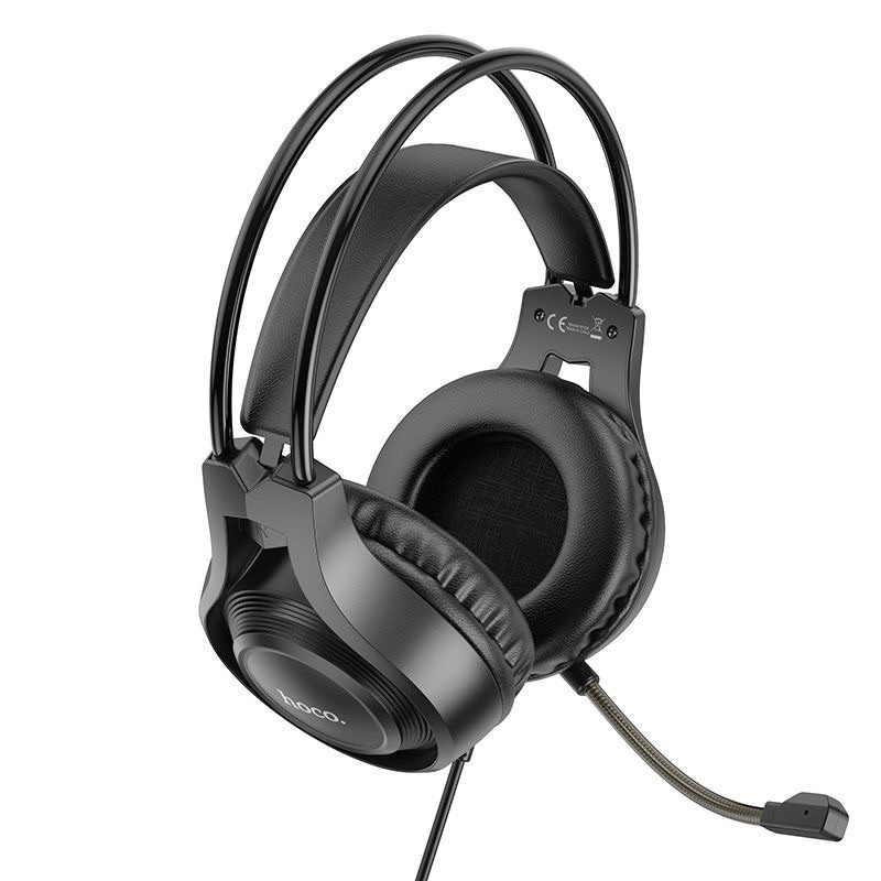 HOCO W106 หูฟังเกมมิ่ง แบบมีสาย AUX 3.5mm ไมค์ในตัว ตัดเสียงรบกวน Gaming Headphones หูฟังครอบหู hc3