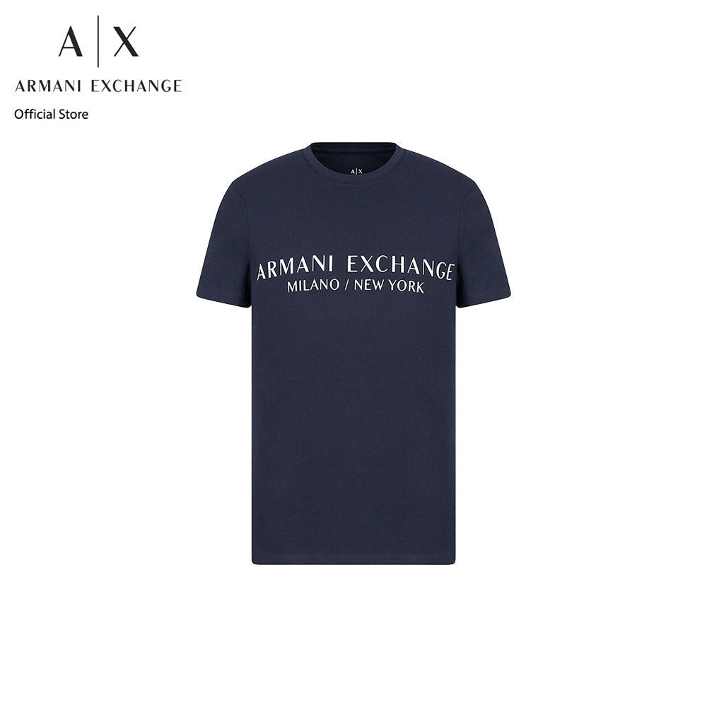 AX Armani Exchange เสื้อยืดผู้ชาย รุ่น 8NZT72-Z8H4Z-1510 - สีฟ้า