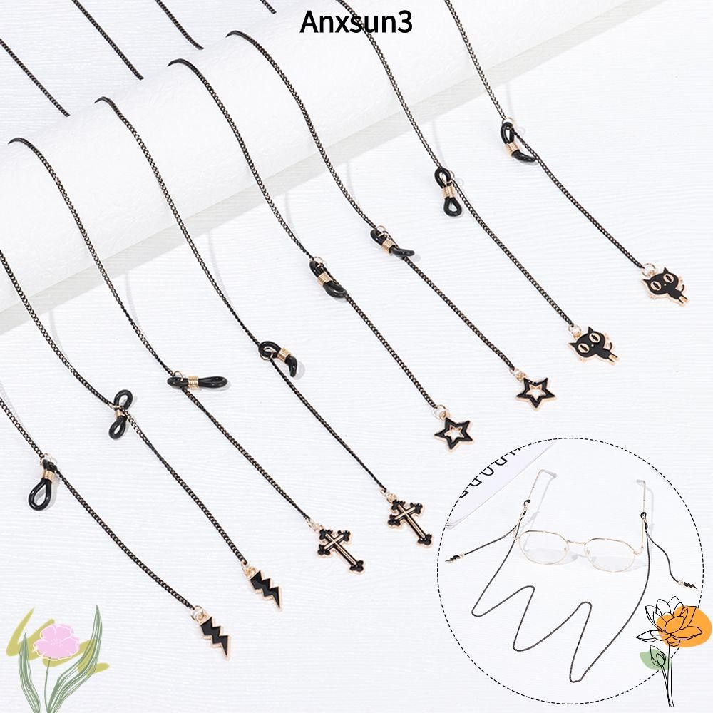 Anxsun3 สร้อยคอแว่นตาผู้หญิงผู้ชายแว่นตากันแดดผู้ถือ Lanyard แว่นตา Retainer สายคล้อง