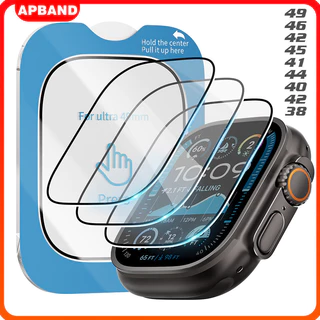 ฟิล์มแก้วนุ่ม ติดตั้งง่ายด้วยเครื่องมือซ่อมแซม for Apple Watch IWatch Ultra/SE 3 2 Series 11 10 9 8 7 6 49 46 42 45 มม.