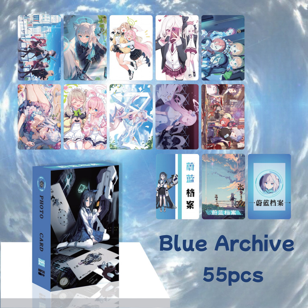 50-55pcs Manhwa เกม Identity V Blue Archive เลเซอร์ Holographic Lomo การ์ด Non-zero sum Deviant Photocards Doomsday ในสิบวันสีเทา RAVEN PUNISHING โฮโลแกรมโปสการ์ด