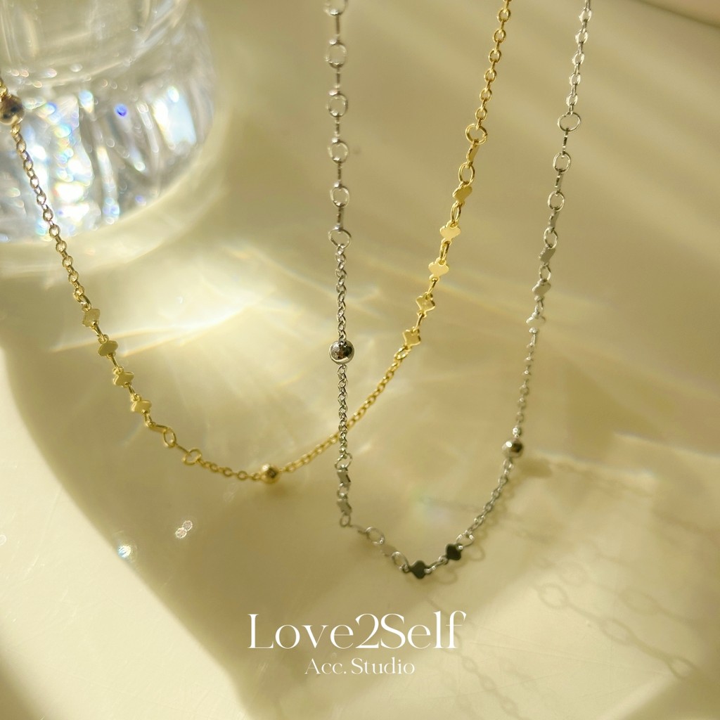 Love2Self X144 Minimalist Lucky ลูกปัดสั้น Chocker สร้อยคอผู้หญิงแฟชั่นสร้อยคอเกาหลี