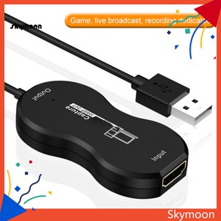 Skym* การ์ดจับภาพวิดีโอเกมมือถือ 1080P HDMI USB20 สําหรับคอมพิวเตอร์ ไลฟ์สด