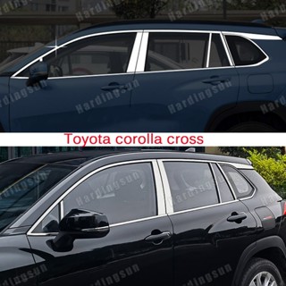 ฝาครอบหน้าต่าง สเตนเลส โครเมี่ยม สําหรับ Toyota corolla cross 2020 2021 2022 2023