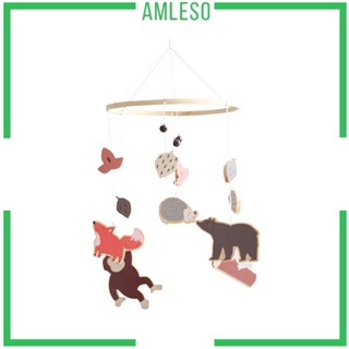 [Amleso] ของเล่นโมบายไม้ เสริมพัฒนาการเด็ก สําหรับแขวนตกแต่งห้องนอนเด็ก