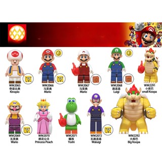 ของเล่นเด็ก ตัวต่อเกม Super Mario Bros Luigi Yoshi Princess Peach Toadstool ของขวัญสําหรับเด็ก