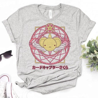 เสื้อยืด พิมพ์ลายอนิเมะ Cardcaptor Sakura สไตล์ญี่ปุ่น สตรีท สําหรับผู้หญิง