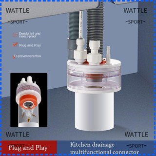 Wattle อะแดปเตอร์ท่อระบายน้ําอ่างล้างจาน อเนกประสงค์ กันกลิ่น|อุปกรณ์ระบายน้ํา