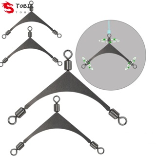 Tobie อุปกรณ์เชื่อมต่อคันเบ็ดตกปลา หมุนได้ 3 ทาง 3 ทาง ยืดหยุ่น แรงดึงสูง 10 ชิ้น