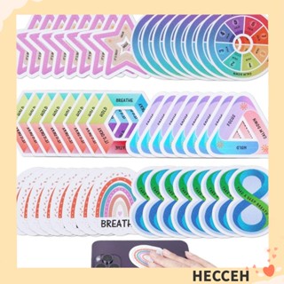 Hecceh สติกเกอร์ 6 แบบ บรรเทาความวิตกกังวล ใช้ซ้ําได้ สําหรับติดตกแต่งห้องเรียน โรงเรียน