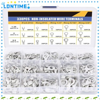 Lontime ขั้วต่อสายไฟ ตะเกียบ AWG 22-10 ไม่หุ้มฉนวน DIY 330 ชิ้น