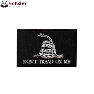 Wonder แผ่นสติกเกอร์ PVC ปักลาย Dont Tread on Me สําหรับตกแต่งเสื้อผ้า หมวก