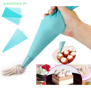 Greatshore ถุงบีบครีมไอซิ่ง ซิลิโคน ใช้ซ้ําได้ สําหรับตกแต่งเค้ก DIY TH