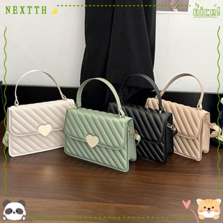 Nextth กระเป๋าสะพายไหล่ กระเป๋าเมสเซนเจอร์ หนัง PU สีพื้น