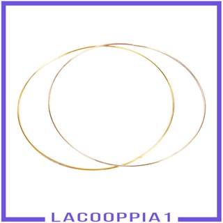 [Lacooppia1] พวงหรีดดอกไม้ มาคราเม่ โลหะ ขนาดใหญ่ สําหรับแขวนตกแต่งผนัง งานแต่งงาน DIY 2 แพ็ก