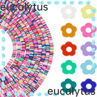 Eucalytus1 ลูกปัดดินโพลิเมอร์ ลายดอกไม้ 6 มม. คละสี สําหรับทําเครื่องประดับ ต่างหู DIY 3400 ชิ้น