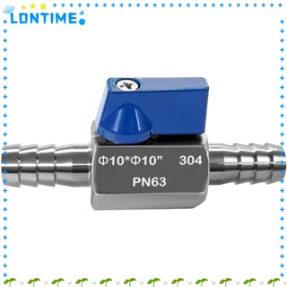 Lontime วาล์วบอลหนาม สเตนเลส 304 สีเงิน ขนาดเล็ก 3/8 นิ้ว