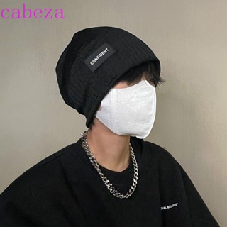 Cabeza หมวกบีนนี่ ผ้าถัก ยืดหยุ่น ลายตัวอักษร เข้ากับทุกการแต่งกาย สไตล์เกาหลี เหมาะกับคู่รัก