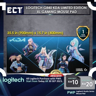 Logitech G840 KDA League of Legends Limited Edition XL แผ่นรองเมาส์เกมมิ่ง พร้อมฐานยาง ขนาด 900 มม. x 400 มม. x 3 มม.