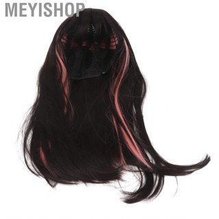 Meyishop False Long Wig  Heat Resistant Bang Realistic for Women Outdoor