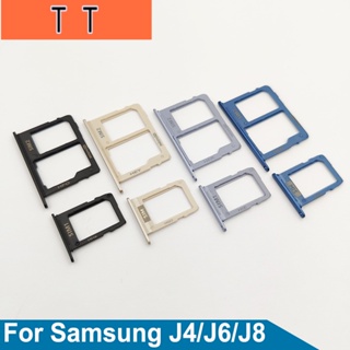  ถาดใส่ซิมการ์ด MicroSD พร้อมช่องใส่ซิมการ์ด สําหรับ Samsung GALAXY J4 J6 J8 J400G J600G J800G SIM1 SIM2