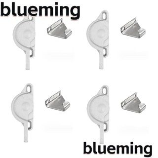 Blueming2 ตัวล็อกสายสะพายหน้าต่าง แนวนอน สังกะสี สีขาว 4 แพ็ค