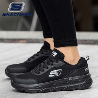 ใหม่ Skechers_ MAX CUSHION รองเท้าผ้าใบลําลอง ผ้าตาข่าย ระบายอากาศ เหมาะกับการวิ่ง แฟชั่นสําหรับผู้ชาย และผู้หญิง