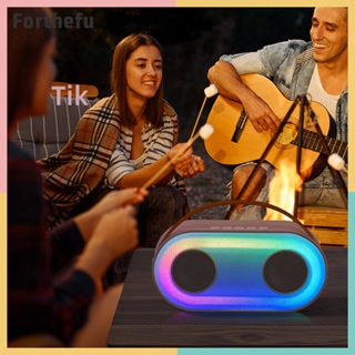 ★ Forthefu ★  ลําโพงคาราโอเกะ ขนาดเล็ก ไฟ RGB บลูทูธ พร้อมไมโครโฟนไร้สาย 10W HIFI แตรคู่ สําหรับเด็ก