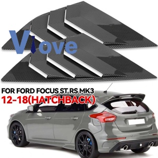 ฝาครอบบานเกล็ดหน้าต่าง คาร์บอนไฟเบอร์ แบบเปลี่ยน สําหรับ Ford Focus MK3 ST RS Hatchback 2012-2018