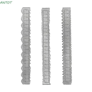 Antot ไม้บรรทัดโลหะ ลายนูน ขนาด 8.7 นิ้ว สําหรับตกแต่งสมุดภาพ อัลบั้มรูป กระดาษ 3 ชิ้น