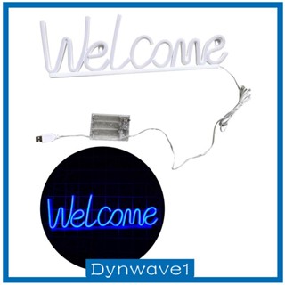 [Dynwave1] โคมไฟนีออน LED ลาย Welcome สําหรับแขวนตกแต่งผนังบ้าน บาร์ ผับ ห้องนอน โรงแรม