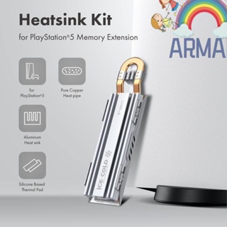 [armani1.th] Nvme หม้อน้ําโซลิดสเตท พร้อมฝาครอบกันฝุ่น M.2 SSD สําหรับ PS5