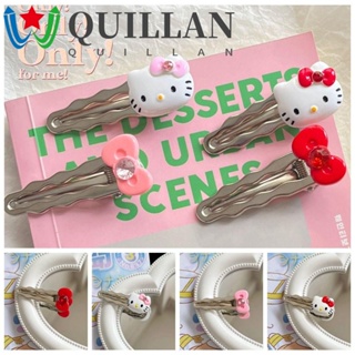 Quillan Hello KT กิ๊บติดผม กิ๊บติดผม รูปโบว์ ทรงเรขาคณิต โลหะผสม สไตล์เกาหลี สําหรับผู้หญิง