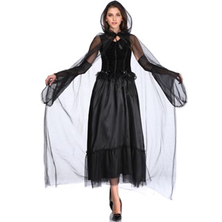 [0709]SZMRP- M-XL plus Size Hell Death Spiritual Love Witch Play Bloodsucking Witch Costume Wizard Costume masquerade Costumes  Fancy dress  Role-playing  Halloween  Stage play  Dr