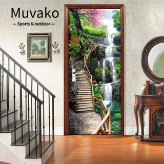 Muvako สติกเกอร์วอลเปเปอร์ PVC กันน้ํา ขนาด 30.3 นิ้ว x 78.7 นิ้ว สําหรับติดตกแต่งห้องครัว ห้องนั่งเล่น